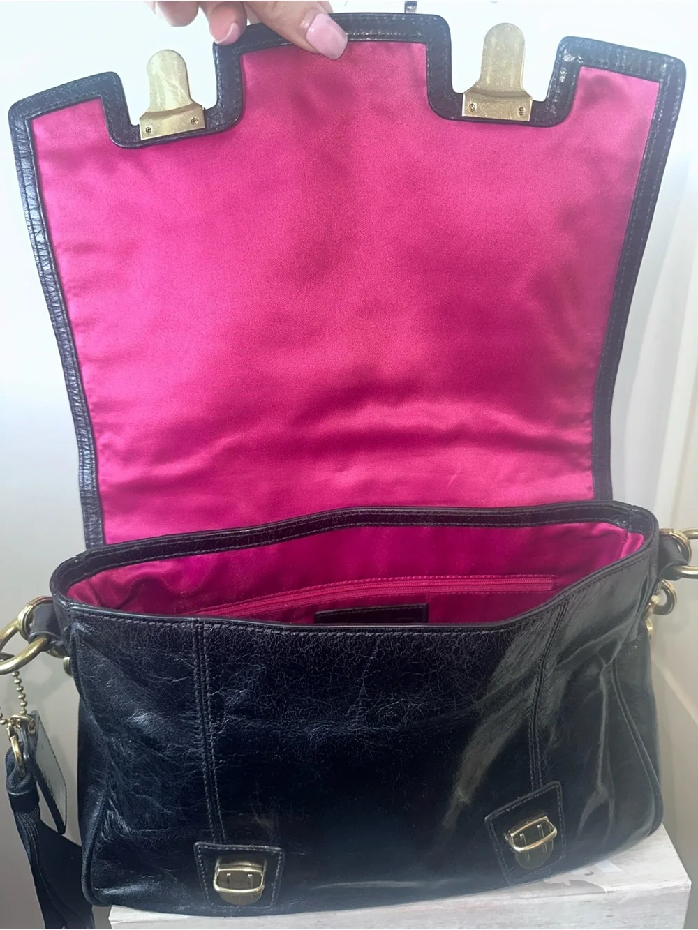 Coach Poppy Pushlock Crossbody Bag!